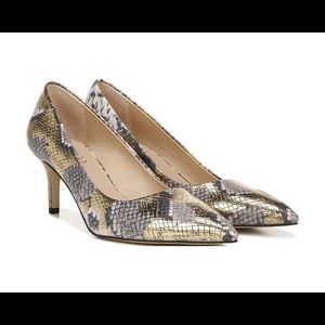 FRANCO SARTO TUDOR PUMP GOLD SNAKE METALLIC SZ 9